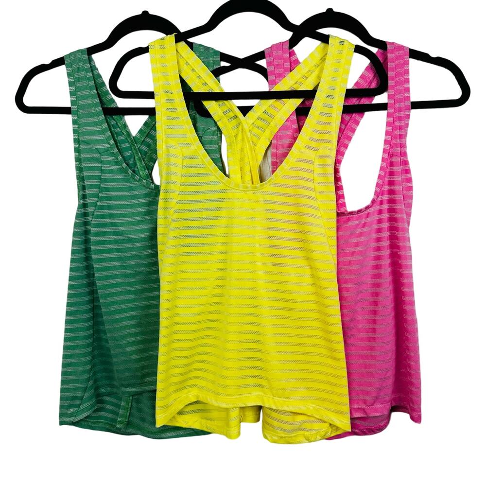 Zyia Active Nimbus Mesh Stripe Tank Bundle Split … - image 1